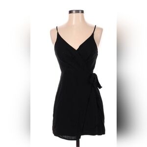 Like New Cotton Candy LA Black Mini Wrap Dress Size Small